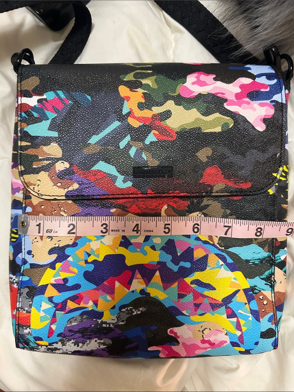 Spray Ground Rare Multicolor Camouflage Bag